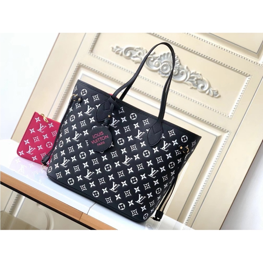 Black & White Two Toned Designer Luxury handbag matching pink walket